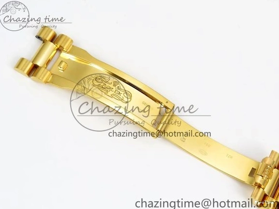 MiroTime 0105 WrinkleFree DayDate 40 228238 ARF 904L Steel YG Crystal Diamonds Bezel on President Bracelet VR 1550